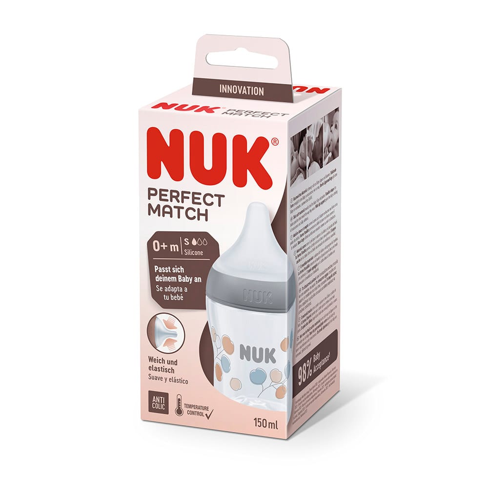 Mamadera Nuk Perfect Match Fisiológica tetina S +0 mes - Imagen 2