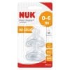 TETINA Nuk silicona blister x 2 t. 1 leche +0m orificio medio