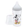 Mamadera Nuk Perfect Match Disney Fisiológica 260ml orificio M+3 meses Mickey Gris