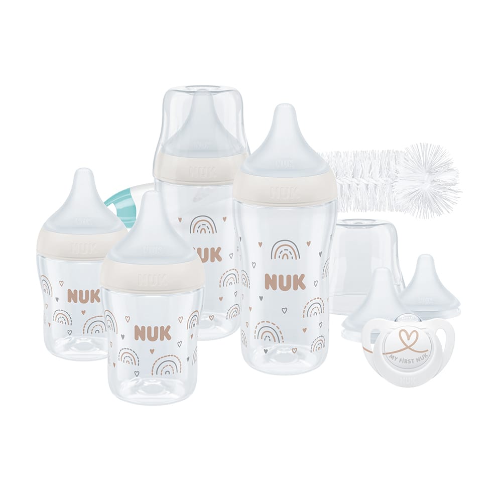 Set Completo Nuk Perfect Match Start – Incluye 4 Biberones, 2 Tetinas, 1 Chupete y 1 Cepillo