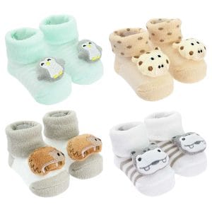 MEDIA tipo escarpines con animalito  RN  UNISEX PIMPOLHO