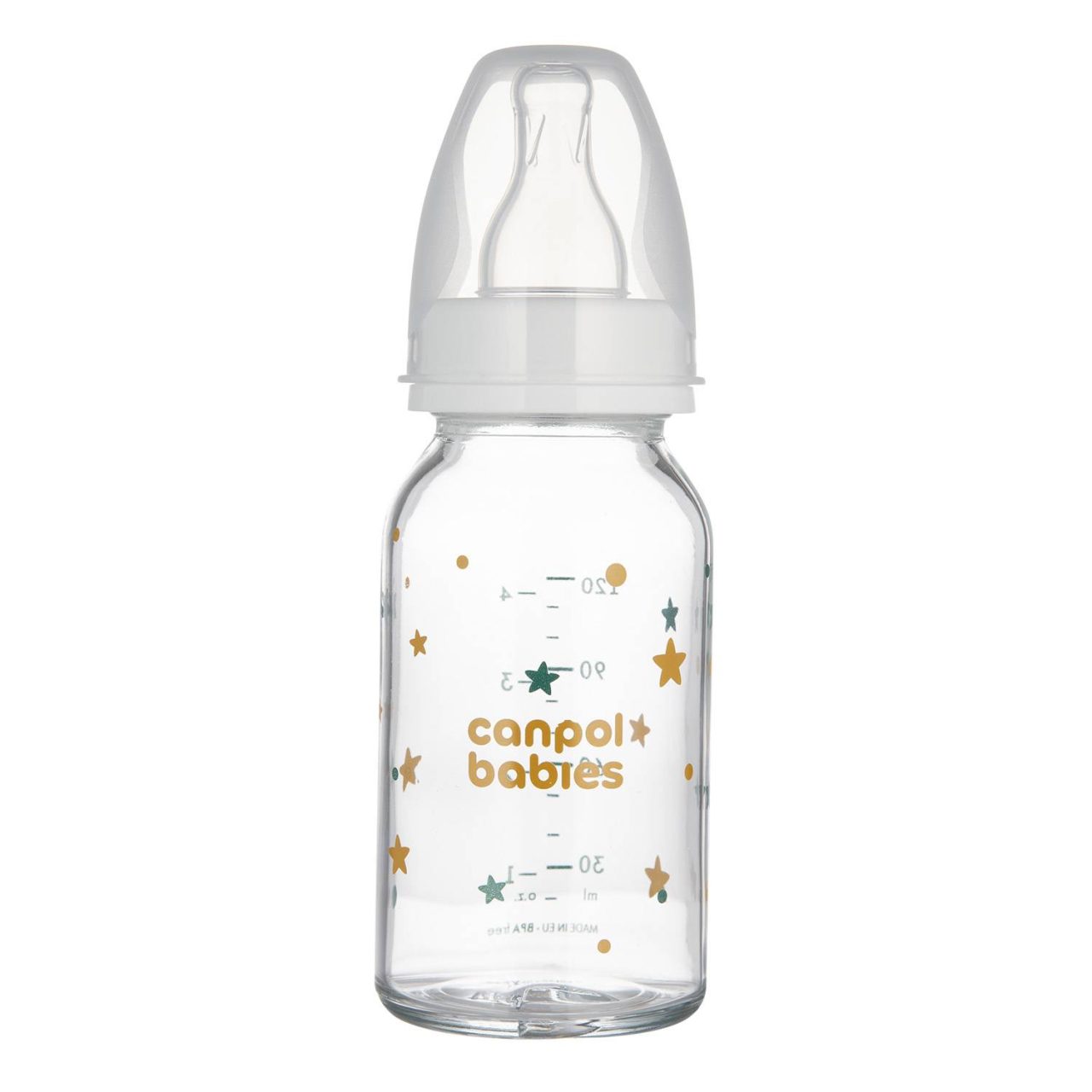 Mamadera de Vidrio Canpol babies 120ml Estrellas - Imagen 2