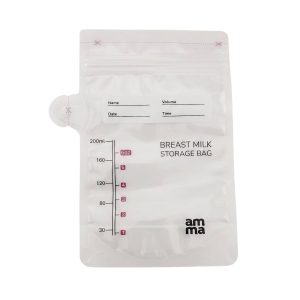 Alternative view of Bolsas para Leche Materna 200ml (30 Unidades) Amma – Pre Esterilizadas con Doble Cierre Ziploc